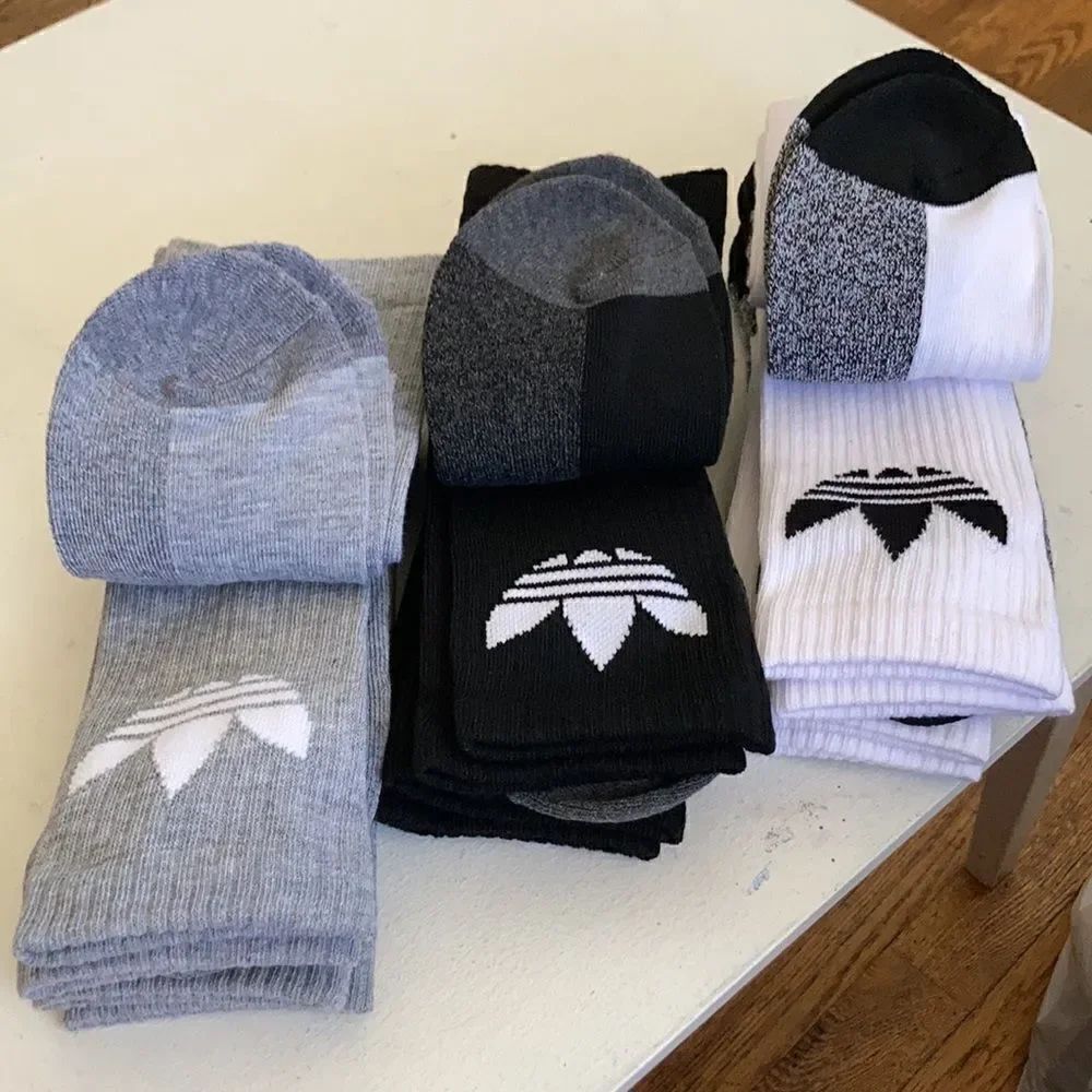 Adidas Originals Crew Socks 3pk-1 LEFt -grey